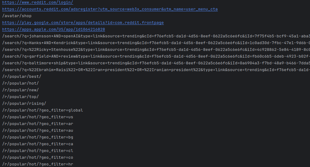 Web Scraping with Java capturing links